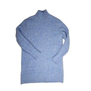 ZARA Blue Sweater Dress Turtleneck Women's Size Medium